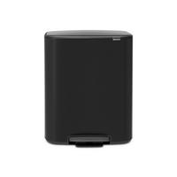 ABFALLEIMER BO TRETEIMER 2 X 30 L  - Schwarz, Basics, Kunststoff/Metall (54,1/65,2/36,3cm) - Brabantia