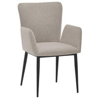 ARMLEHNSTUHL  in Stahl Bouclé  - Beige/Schwarz, Trend, Textil/Metall (57/86/61,5cm) - SetOne by Musterring
