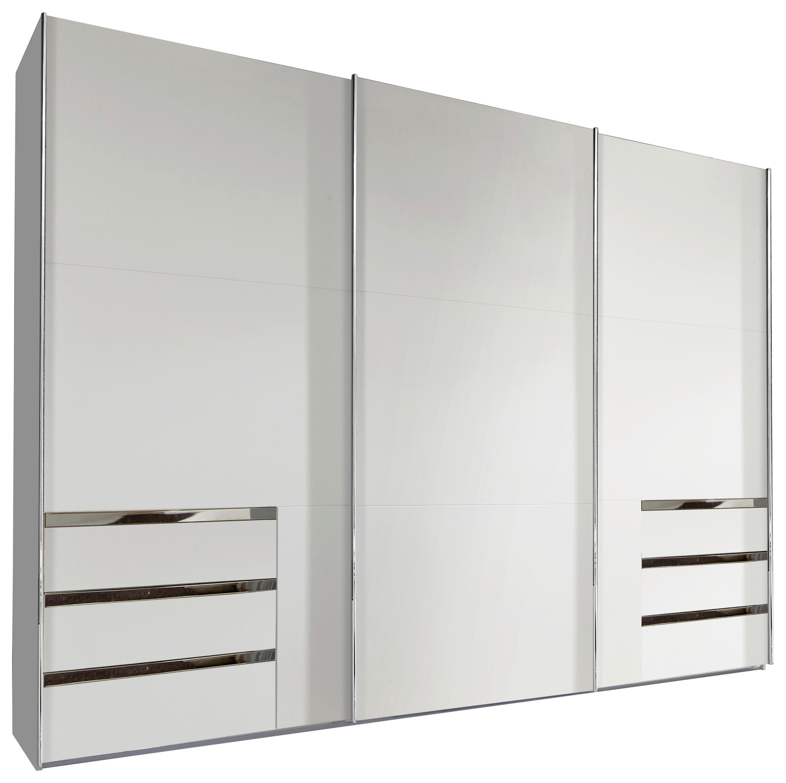 Mid.you Schwebetürenschrank Wimex Level 36A Weiß 300x216x65 cm