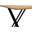 ESSTISCH in Holz, Metall 160/85/76 cm   - Schwarz/Akaziefarben, LIFESTYLE, Holz/Metall (160/85/76cm) - Linea Natura
