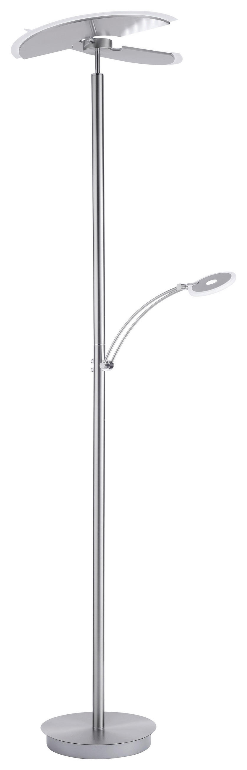 LED-STEHLEUCHTE 68/45,5/200,3 cm    - Silberfarben, Basics, Metall (68/45,5/200,3cm) - Paul Neuhaus