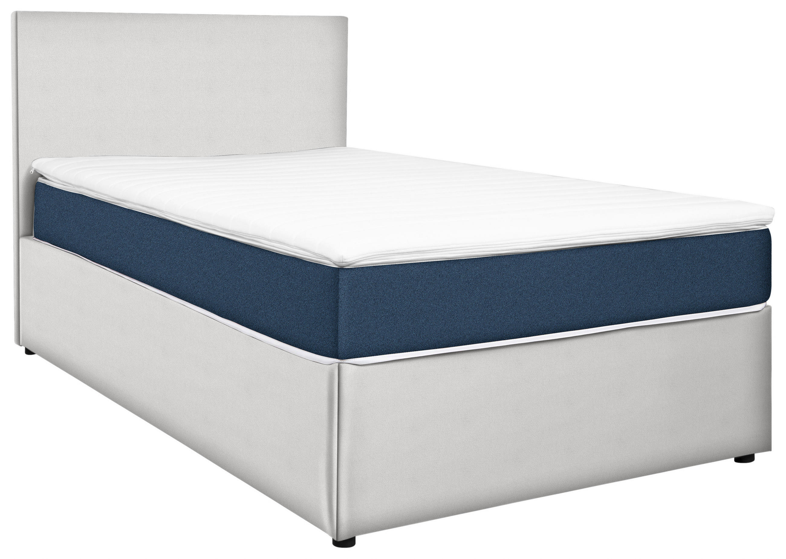 BOXBETT 120/200 cm  in Blau, Weiß  - Blau/Weiß, KONVENTIONELL, Holz/Holzwerkstoff (120/200cm) - MID.YOU
