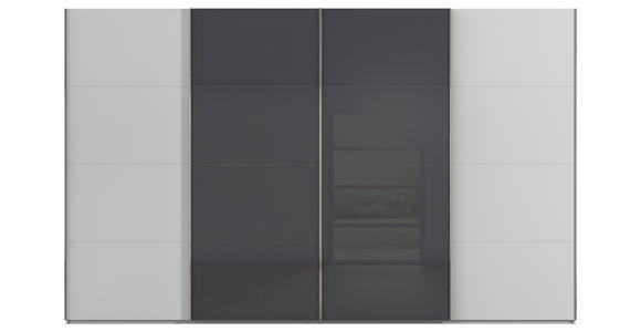 SCHWEBETÜRENSCHRANK 361/235/68 cm 4-türig  - Chromfarben, KONVENTIONELL, Glas/Holzwerkstoff (361/235/68cm) - Novel