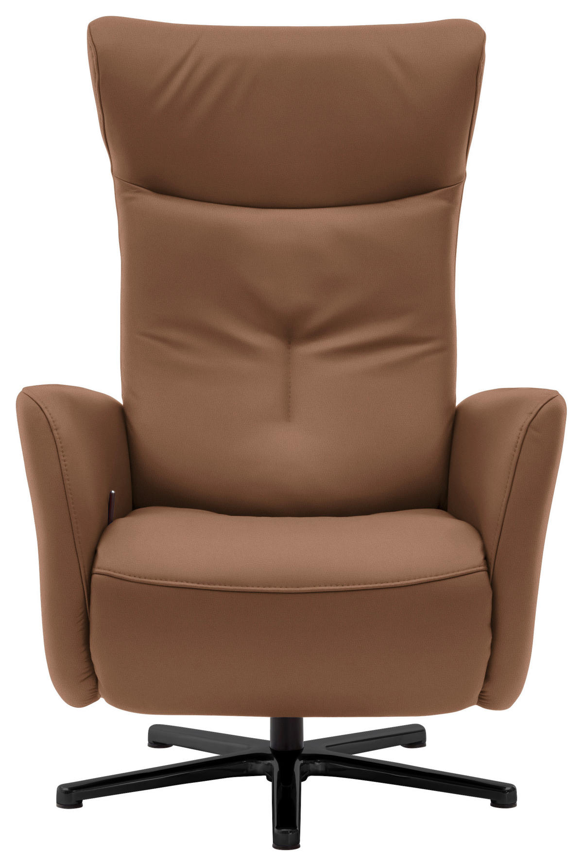 RELAXSESSEL in Leder Braun  - Schwarz/Braun, Design, Leder/Metall (76/112/83cm) - Beldomo Speed