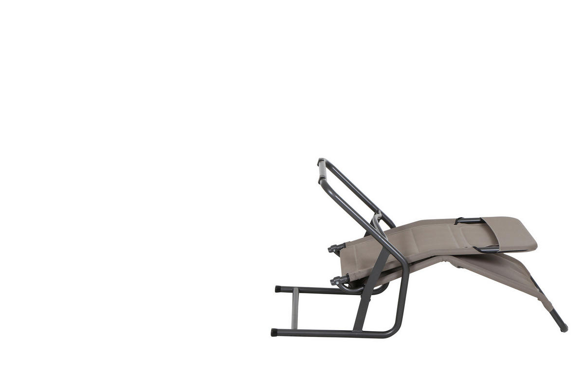 KIPPLIEGE 71/112/150 cm  - Taupe, KONVENTIONELL, Kunststoff/Metall (71/112/150cm) - Siena Garden