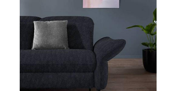 ECKSOFA in Flachgewebe Graphitfarben 233/299-313 cm - Schwarz/Graphitfarben, Design, Textil/Metall (233/299-313cm) - Dieter Knoll