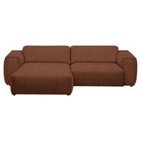 ECKSOFA in Webstoff Rostfarben  171/265 cm  - Rostfarben/Schwarz, Design, Kunststoff/Textil (171/265cm) - home24