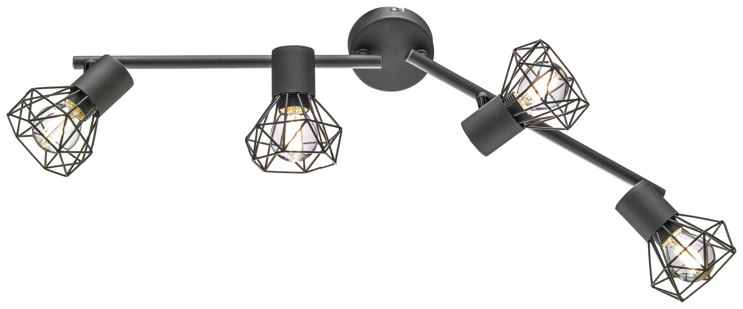 BODOVÉ SVÍTIDLO, 40 W/E14, 60/8/18 cm - šedá, Lifestyle, kov (60/8/18cm) - Marama