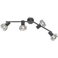 BODOVÉ SVIETIDLO, 40 W/E14, 60/8/18 cm - sivá, Lifestyle, kov (60/8/18cm) - Marama