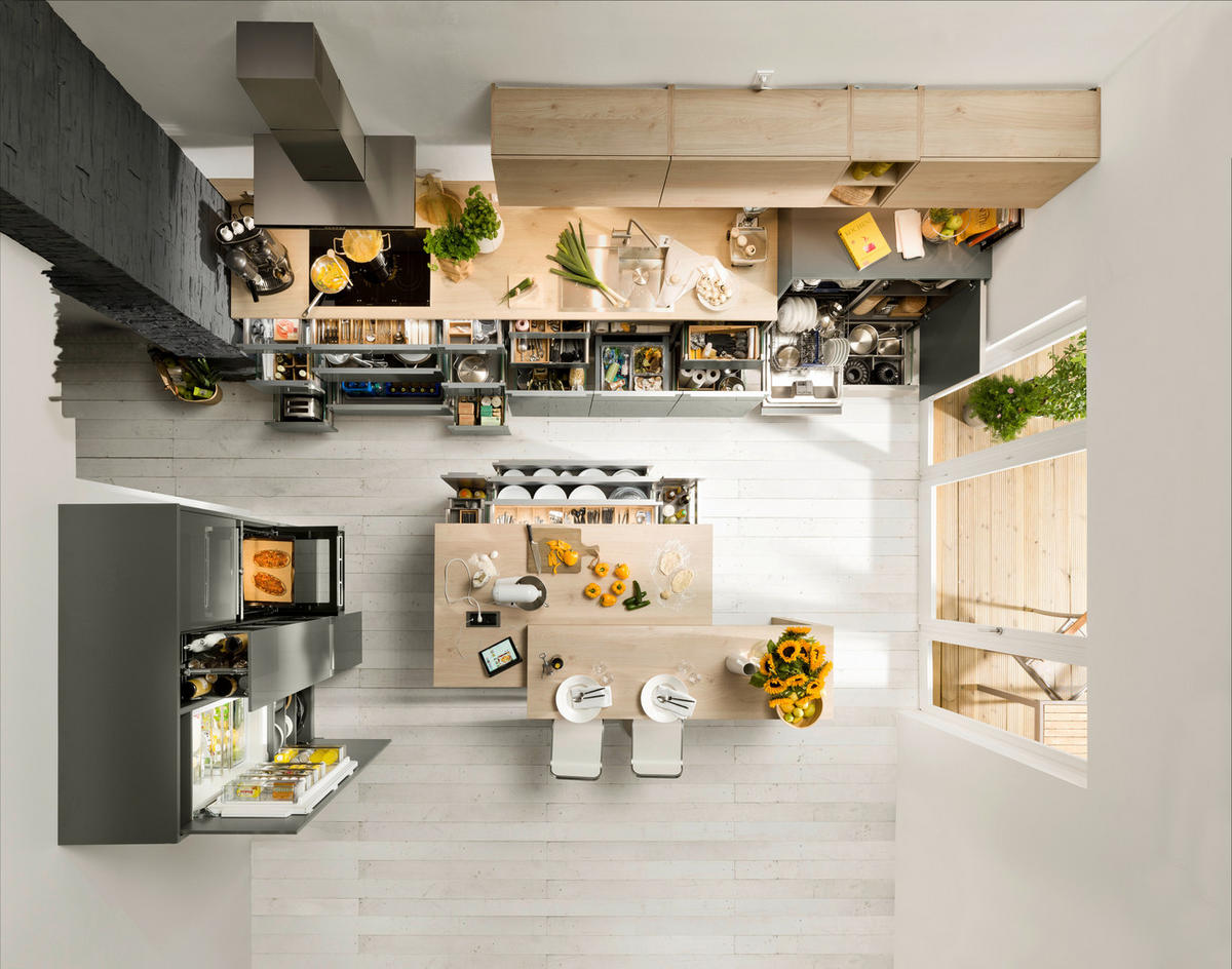 INBYGGNADSKÖK   - Design, trämaterial - Dieter Knoll