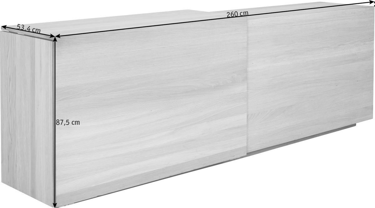 SIDEBOARD  in 260/87,5/53,4 cm  - Eichefarben, Design, Holz (260/87,5/53,4cm) - Team 7