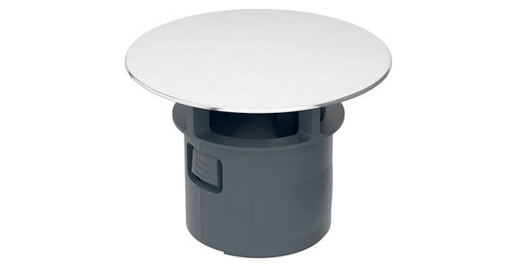 VENTILABDECKUNG 6,4/2/6,4 cm - Chromfarben/Schwarz, Basics, Kunststoff (6,4/2/6,4cm) - Novel
