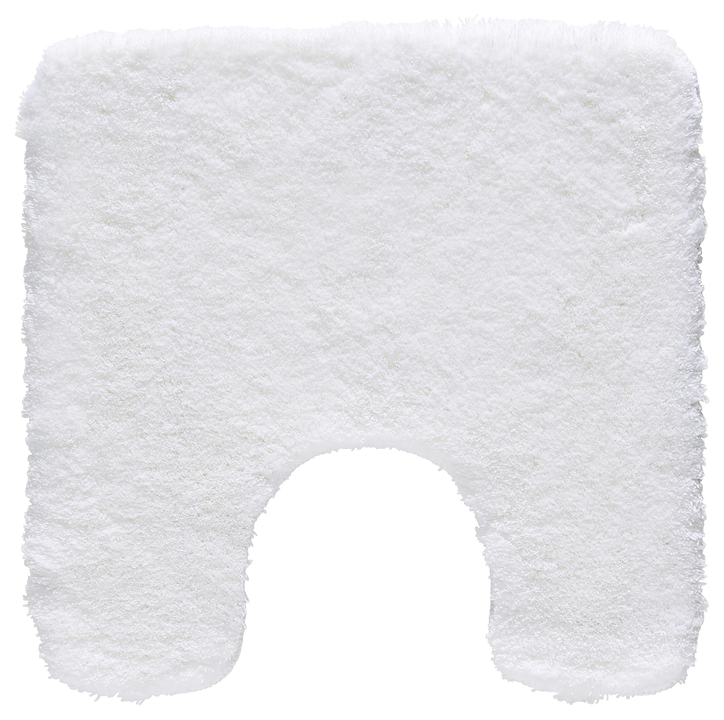 WC-VORLEGER Relax Weiß 55/55 cm  - Weiß, Basics, Kunststoff/Textil (55/55cm) - Kleine Wolke
