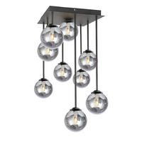 HÄNGELEUCHTE 31/31/55,5 cm  - Schwarz, Trend, Glas/Metall (31/31/55,5cm) - Novel