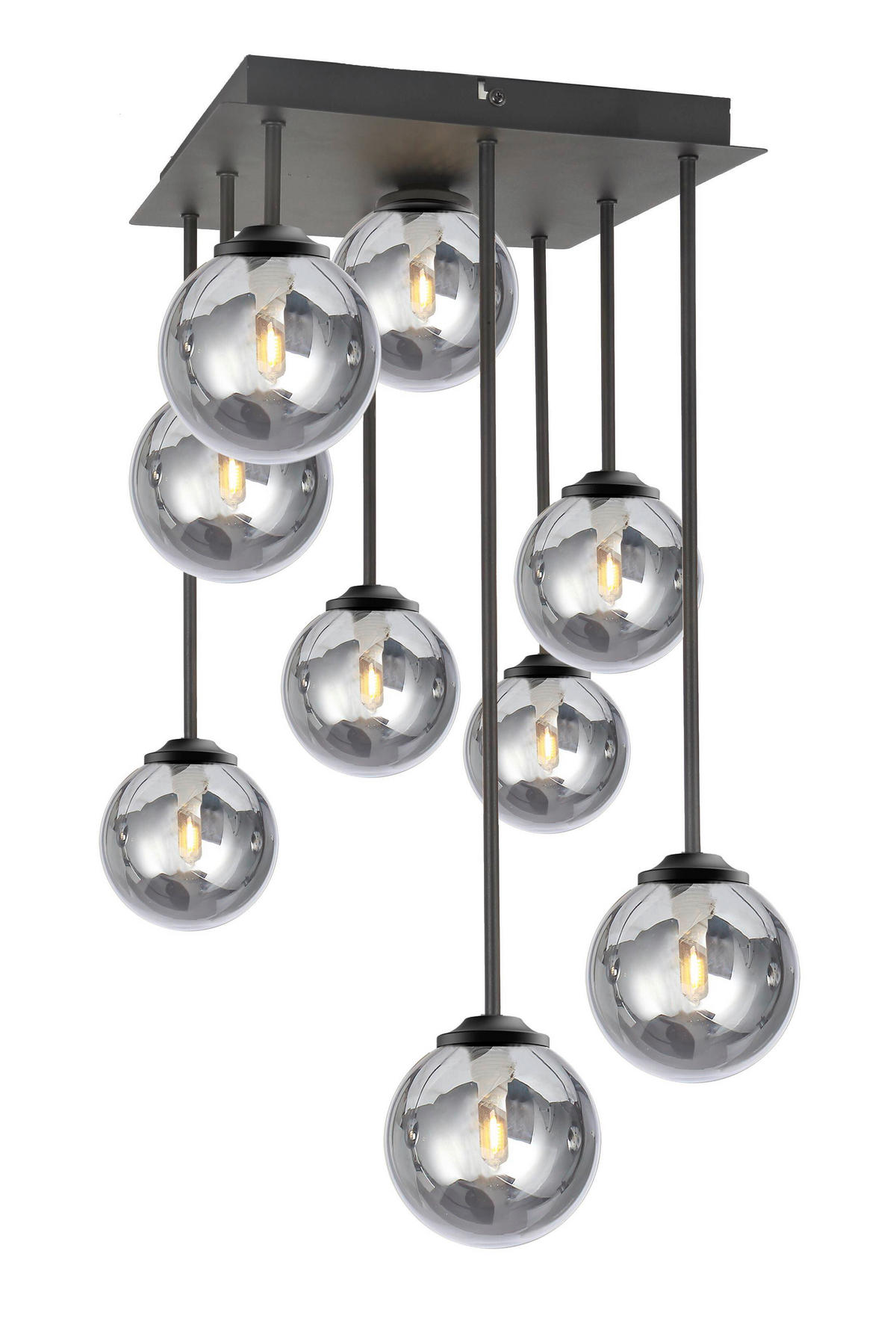 HÄNGELEUCHTE 31/31/55,5 cm  - Schwarz, Trend, Glas/Metall (31/31/55,5cm) - Novel