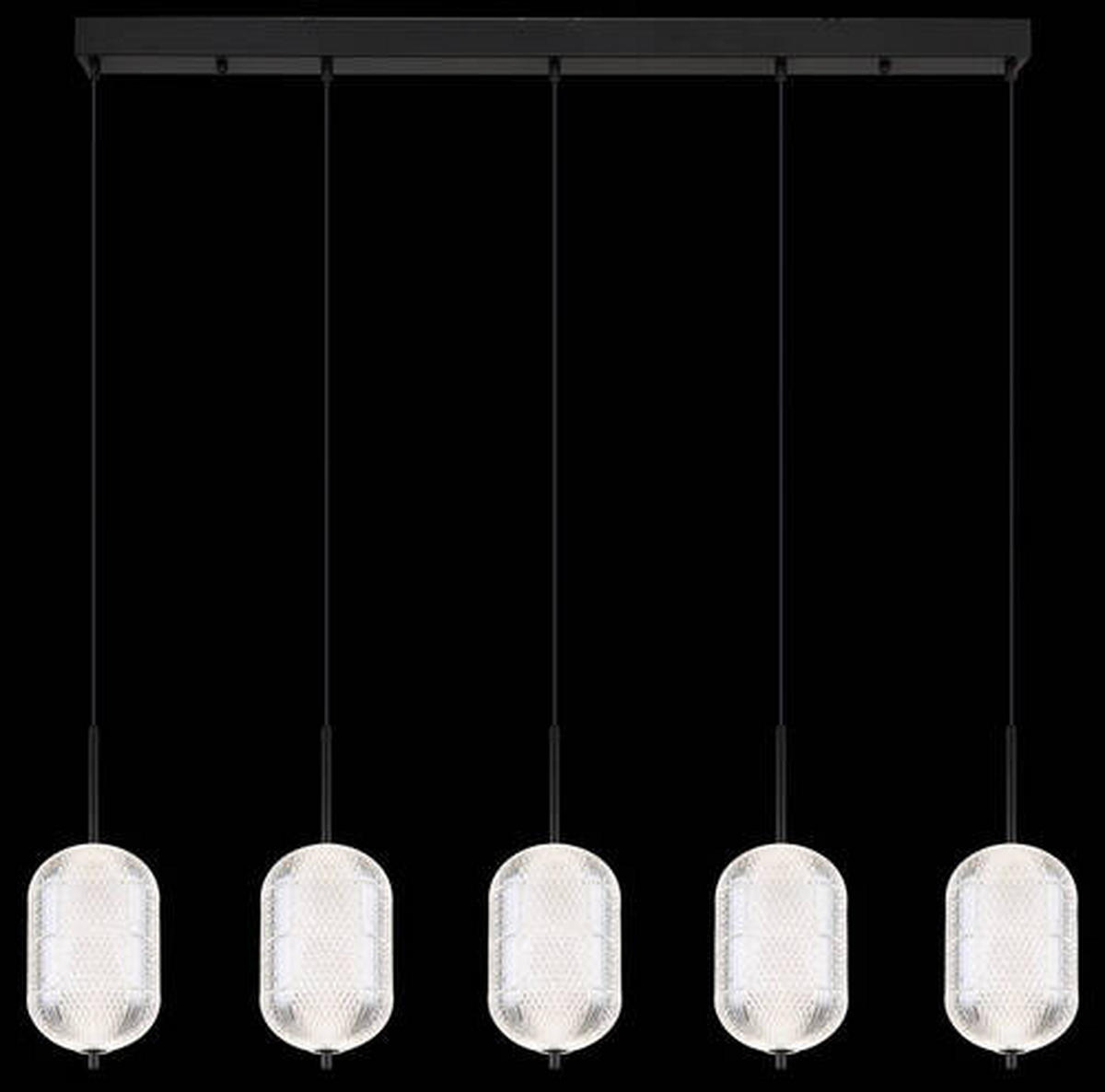 VISEČA LED-SVETILKA   //3000-6500 K/230 V/ - črna/prozorno, Konvencionalno, kovina/umetna masa (118/15/120cm) - Globo