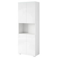 AKTENSCHRANK 68/181,9/33 cm  - Weiß Hochglanz/Weiß, Design, Holzwerkstoff (68/181,9/33cm) - Livetastic