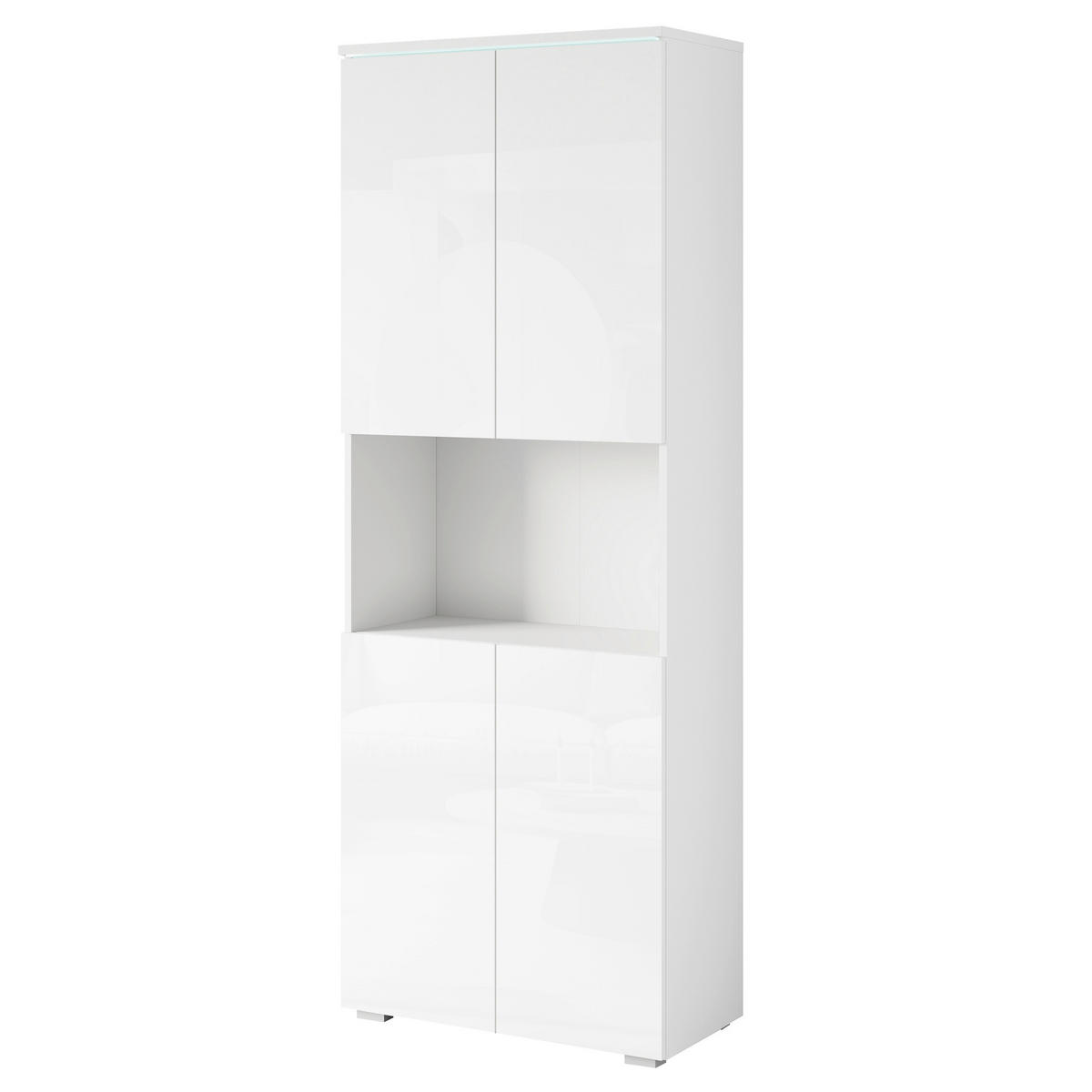AKTENSCHRANK 68/181,9/33 cm  - Weiß Hochglanz/Weiß, Design, Holzwerkstoff (68/181,9/33cm) - Livetastic