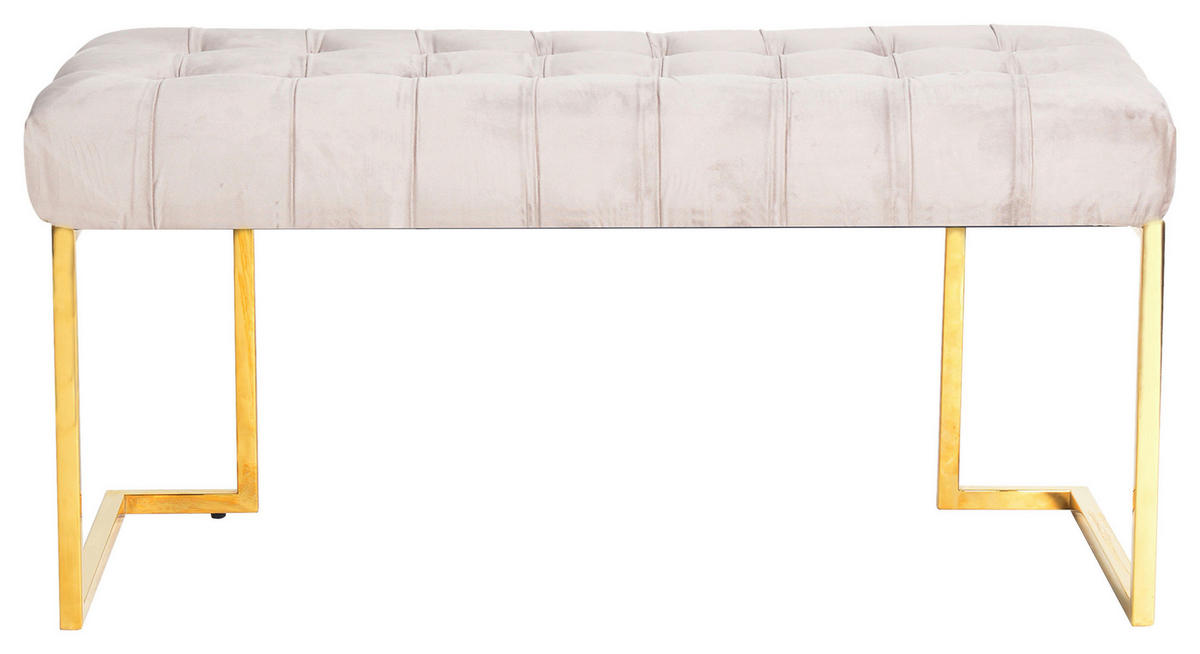 DLHÁ TABURETKA, kov, plast, 47/48/100 cm - sivohnedá/zlatá, Design, kov/plast (47/48/100cm)