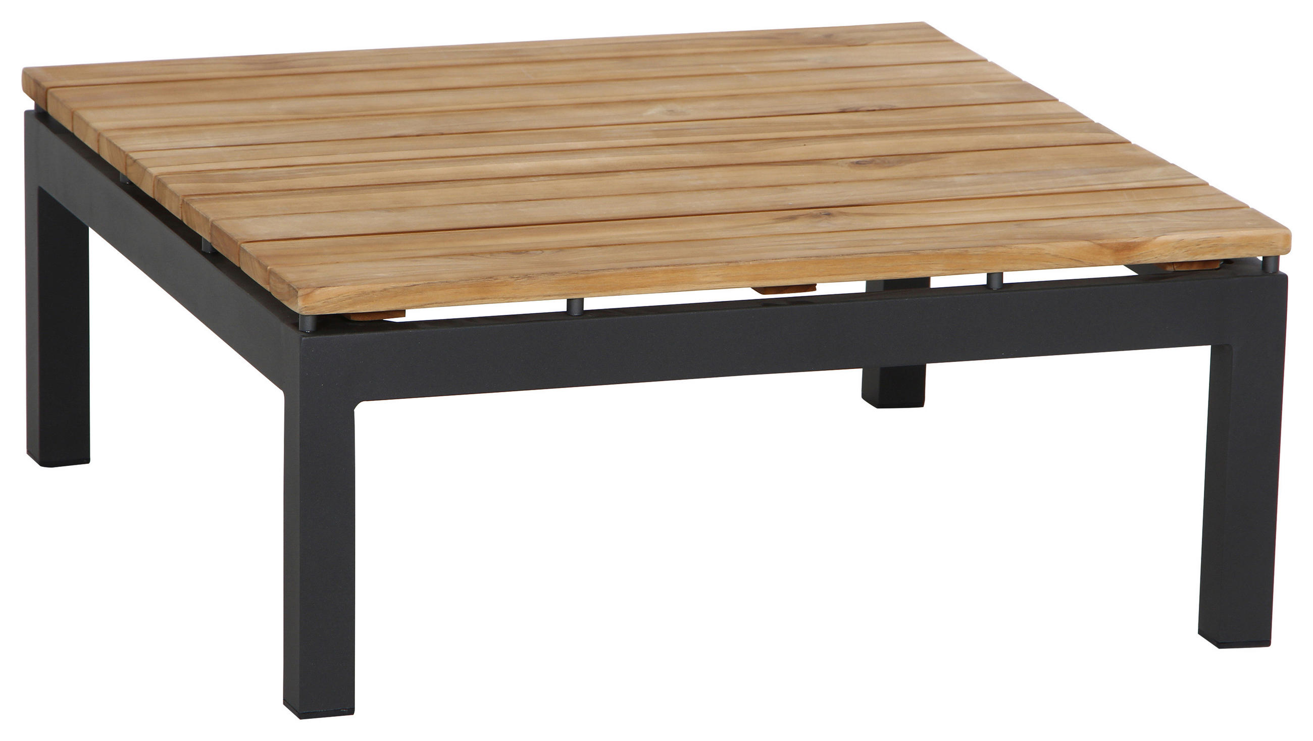 LOUNGETISCH 73,5/73,5/31,5 cm - Anthrazit/Teakfarben, MODERN, Holz/Metall (73,5/73,5/31,5cm) - Siena Garden