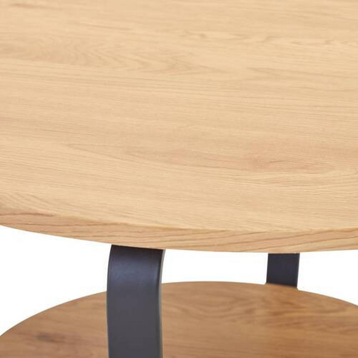 COUCHTISCH in Metall, Holzwerkstoff 80/80/45 cm  - Eichefarben/Schwarz, Design, Holzwerkstoff/Metall (80/80/45cm) - PBJ
