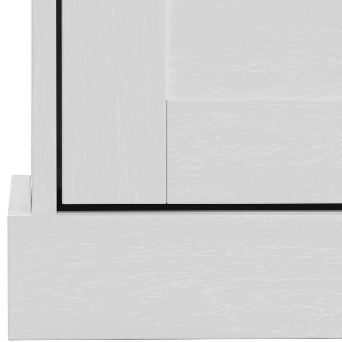 GARDEROBENSCHRANK MURCIA  in 83/130/35 cm  - Silberfarben/Weiß, Design, Holzwerkstoff/Metall (83/130/35cm) - Livetastic