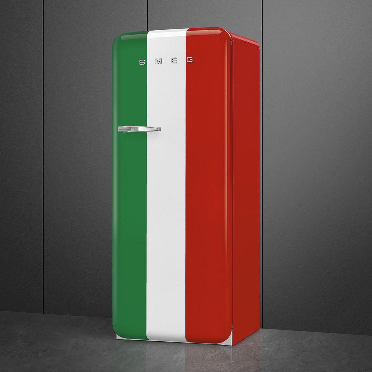 KÜHLSCHRANK 60/153/72,8 cm FAB28RDIT5  - Rot/Weiß, MODERN, Glas/Metall (60/153/72,8cm) - SMEG