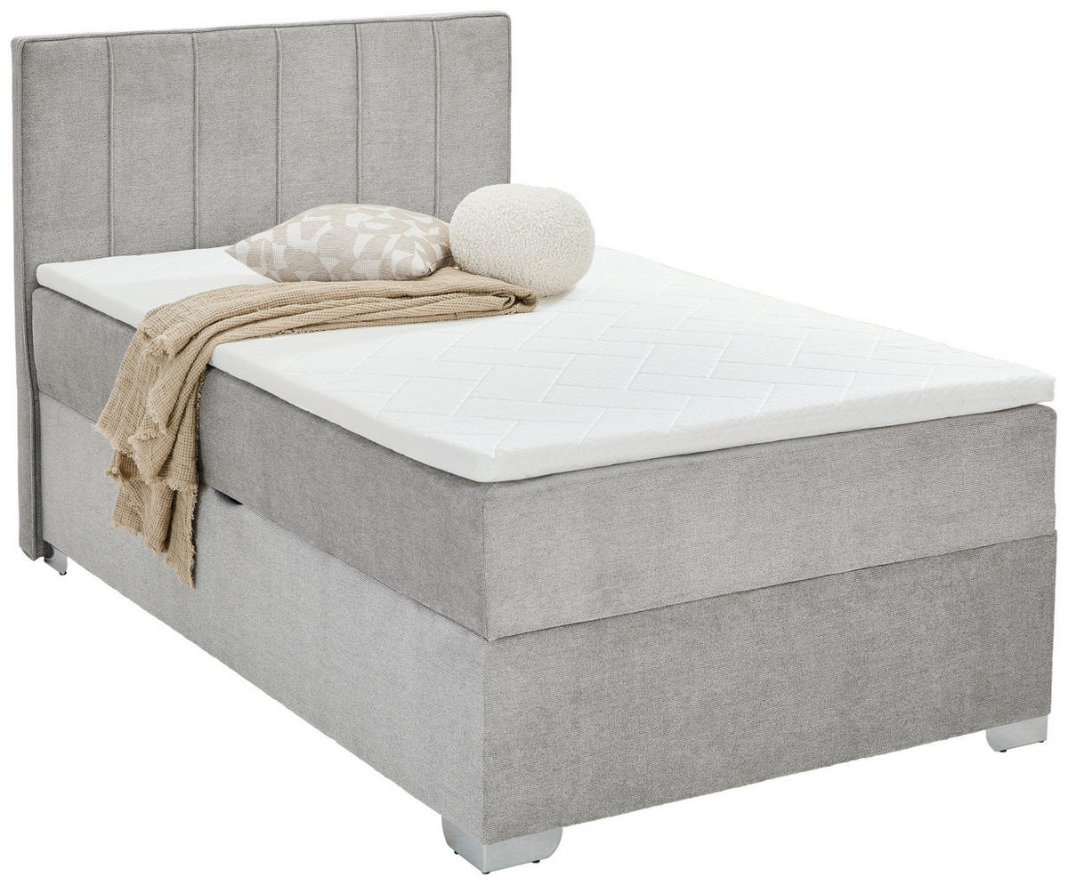 BOXBETT 120/200 cm  in Grau  - Chromfarben/Grau, Trend, Kunststoff/Textil (120/200cm) - Boxxx