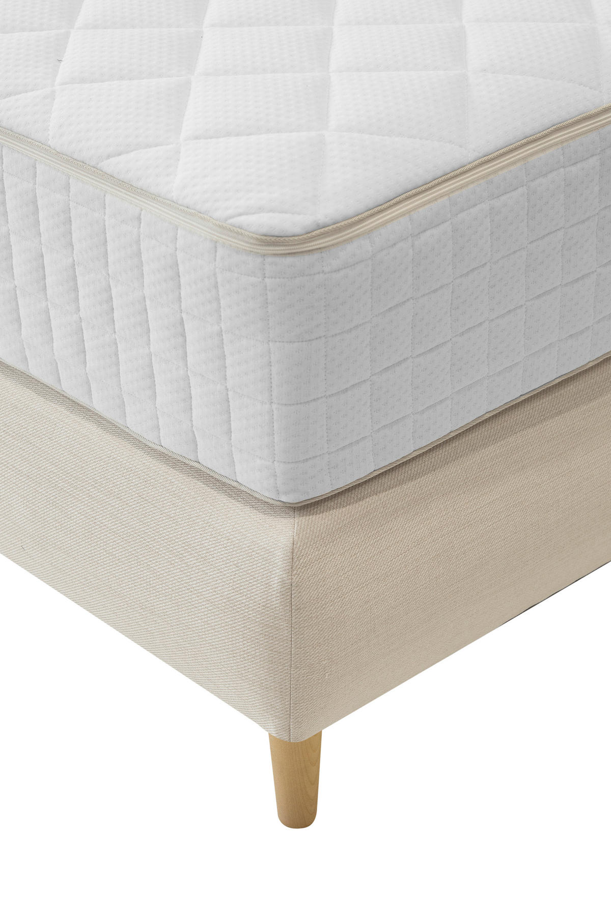 BOXSPRINGBETT 160/200 cm  in Beige  - Beige, Design, Holz/Textil (160/200cm) - Welnova