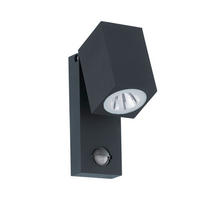AUSSENWANDLEUCHTE - Anthrazit, Design, Metall (17/7/10cm) - Eglo