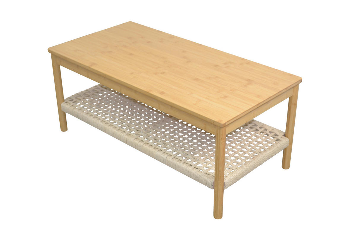 COUCHTISCH Bambus massiv 100/50/42 cm rechteckig Naturfarben  - Naturfarben, Design, Holz/Papier (100/50/42cm) - MID.YOU
