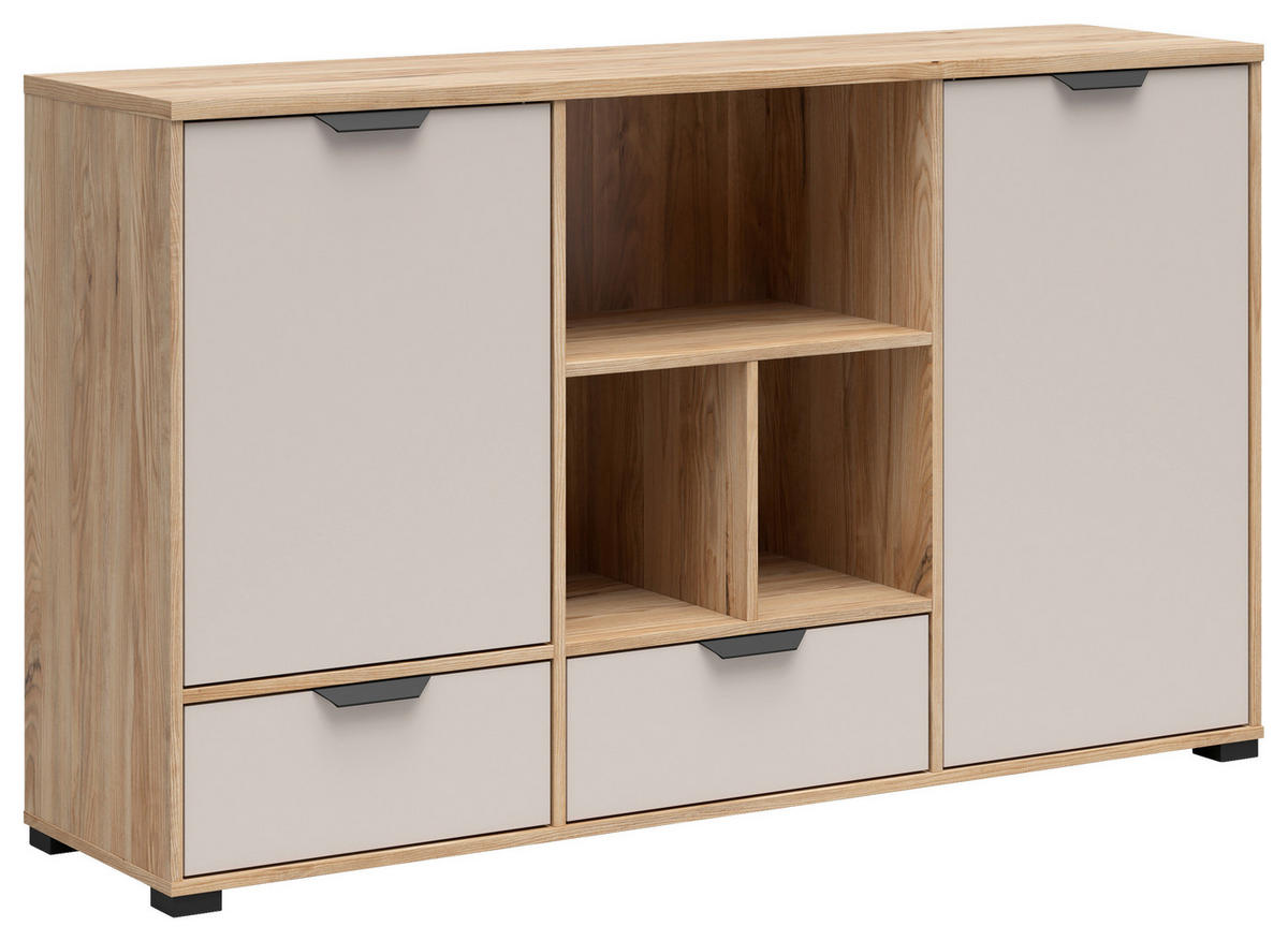 SIDEBOARD  153/90,5/40 cm 2 Schublade(n)  - Kaschmir/Eichefarben, Basics, Holzwerkstoff/Kunststoff (153/90,5/40cm) - Milino