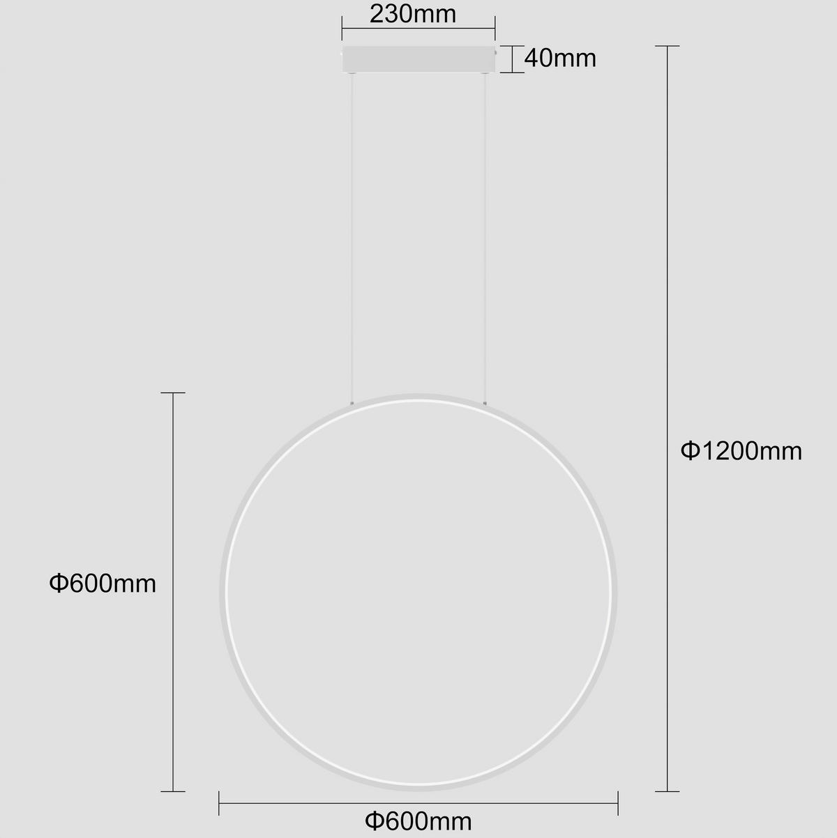 HÄNGELEUCHTE Mirror 60/120 cm   - Design (60/120cm)