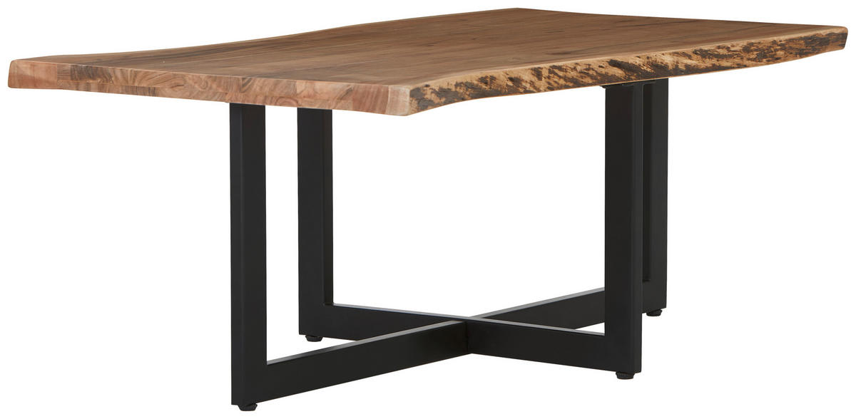 KONFERENČNÝ STOLÍK, čierna, farba akácie, drevo, kov, 115/65/45 cm - čierna/farba akácie, Lifestyle, kov/drevo (115/65/45cm) - Landscape