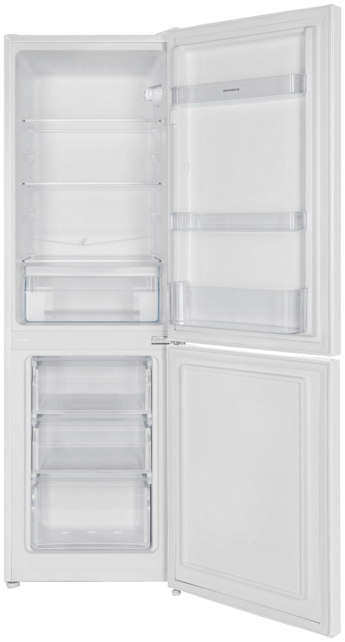 KYL-/FRYSKOMBINATION KG144W-52  - vit, Basics, metall/glas (47,4/144/49,5cm) - Respekta