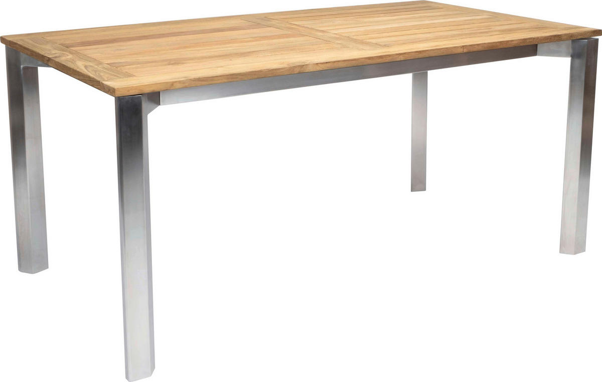 TISCHPLATTE in Holz 160/90/2,2 cm   - Teakfarben, Design, Holz (160/90/2,2cm) - Stern