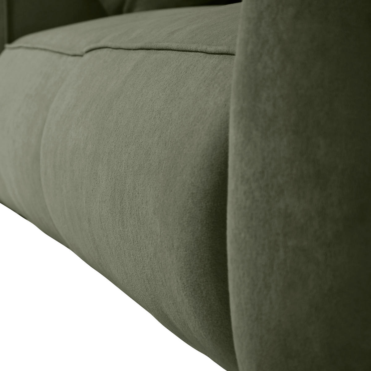 SCHLAFSOFA Chenille Grün  - Schwarz/Grün, Konventionell, Kunststoff/Textil (257/96/110cm) - Milino