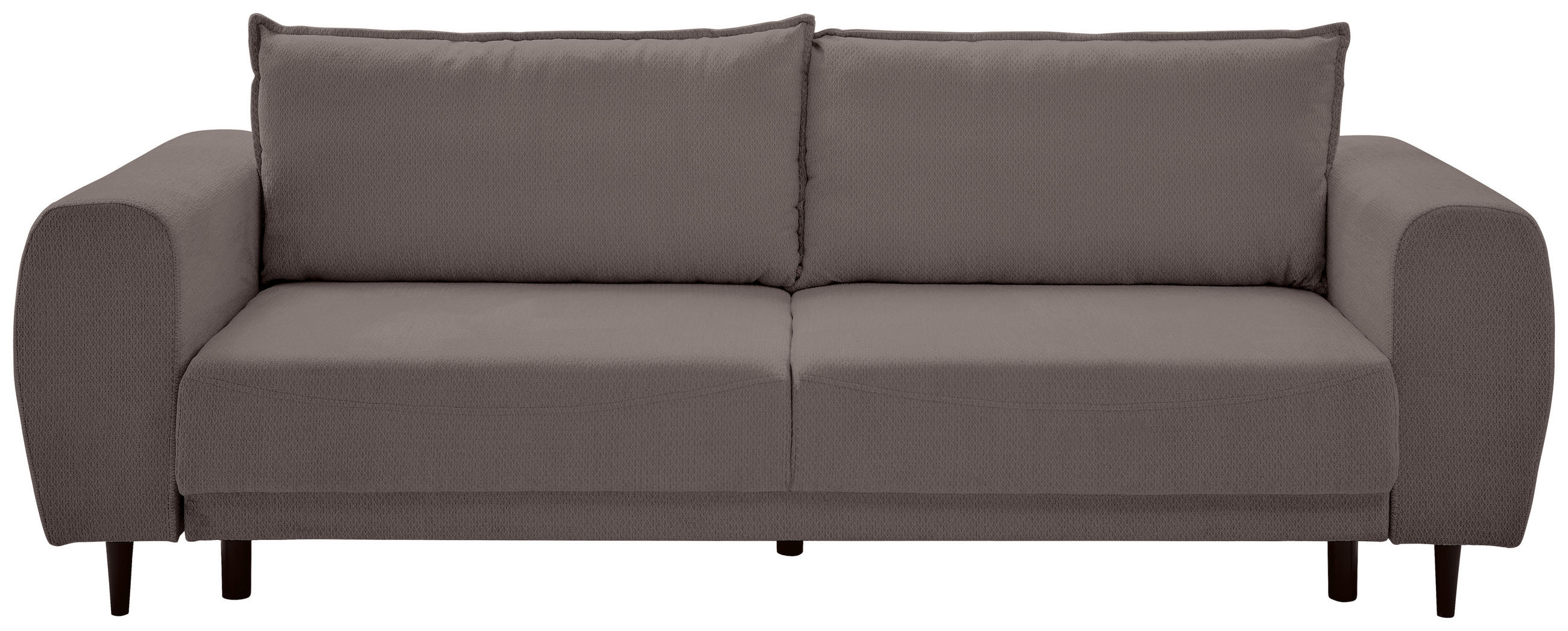 SCHLAFSOFA in Chenille Braun  - Schwarz/Braun, Konventionell, Holz/Textil (245/85/92cm) - Livetastic