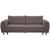 SCHLAFSOFA in Chenille Braun  - Schwarz/Braun, Konventionell, Holz/Textil (245/85/92cm) - Livetastic