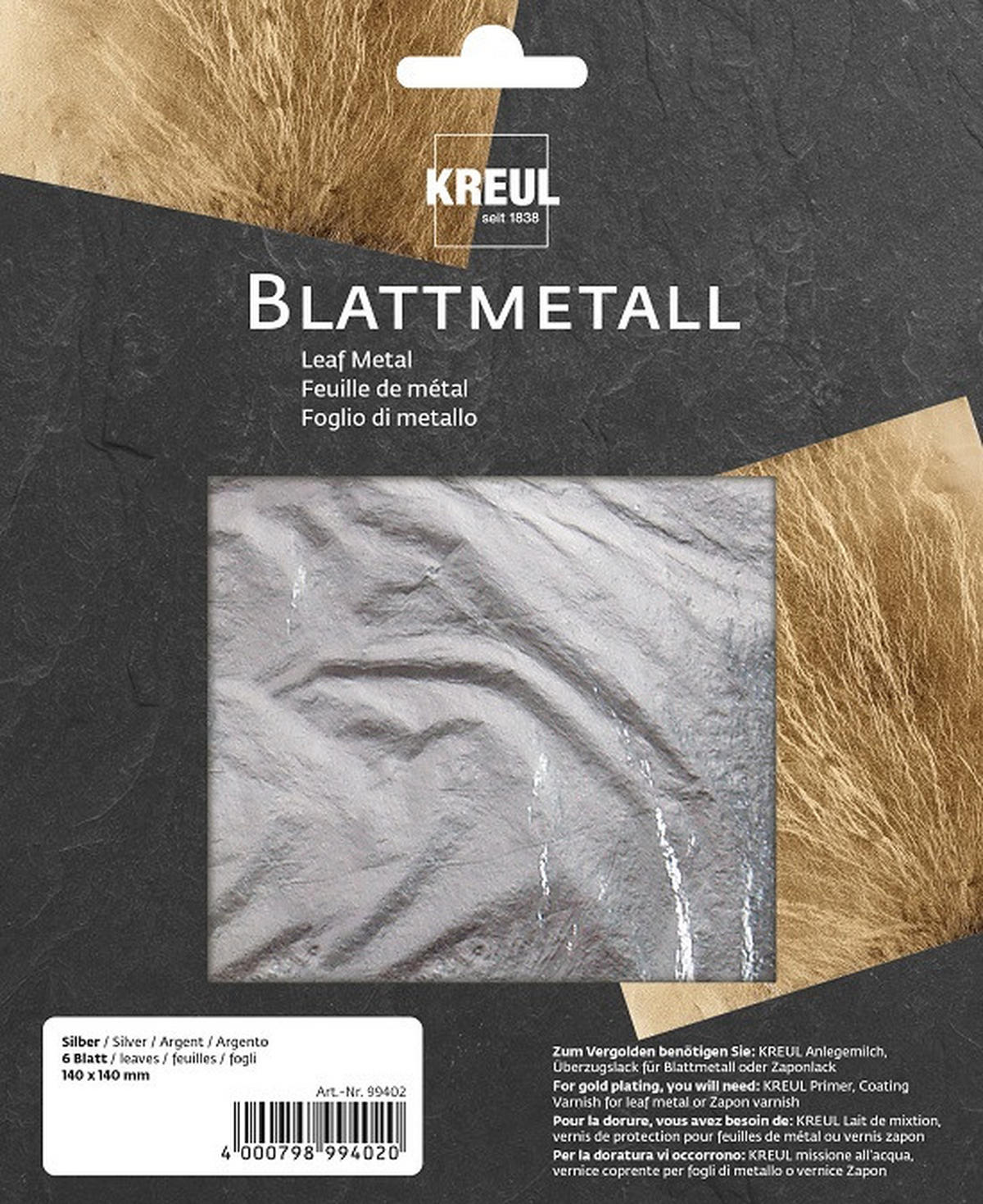 BLATTMETALL SILBER - Silberfarben, Basics (15.5/18.8cm)