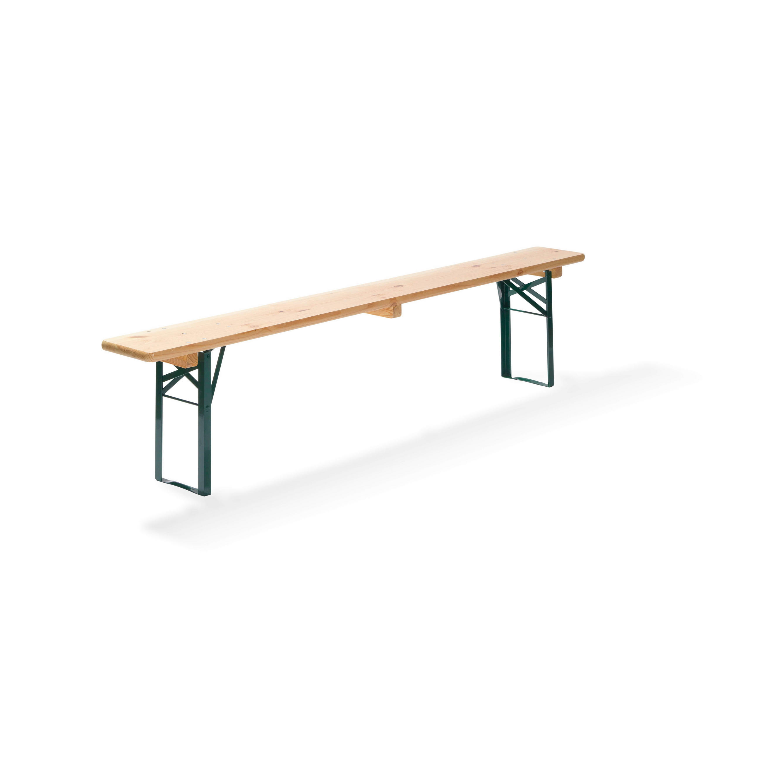 GARTENBANK 220/48/25 cm  in Grün, Fichtefarben  - Fichtefarben/Grün, Basics, Holz/Metall (220/48/25cm) - Gardenson