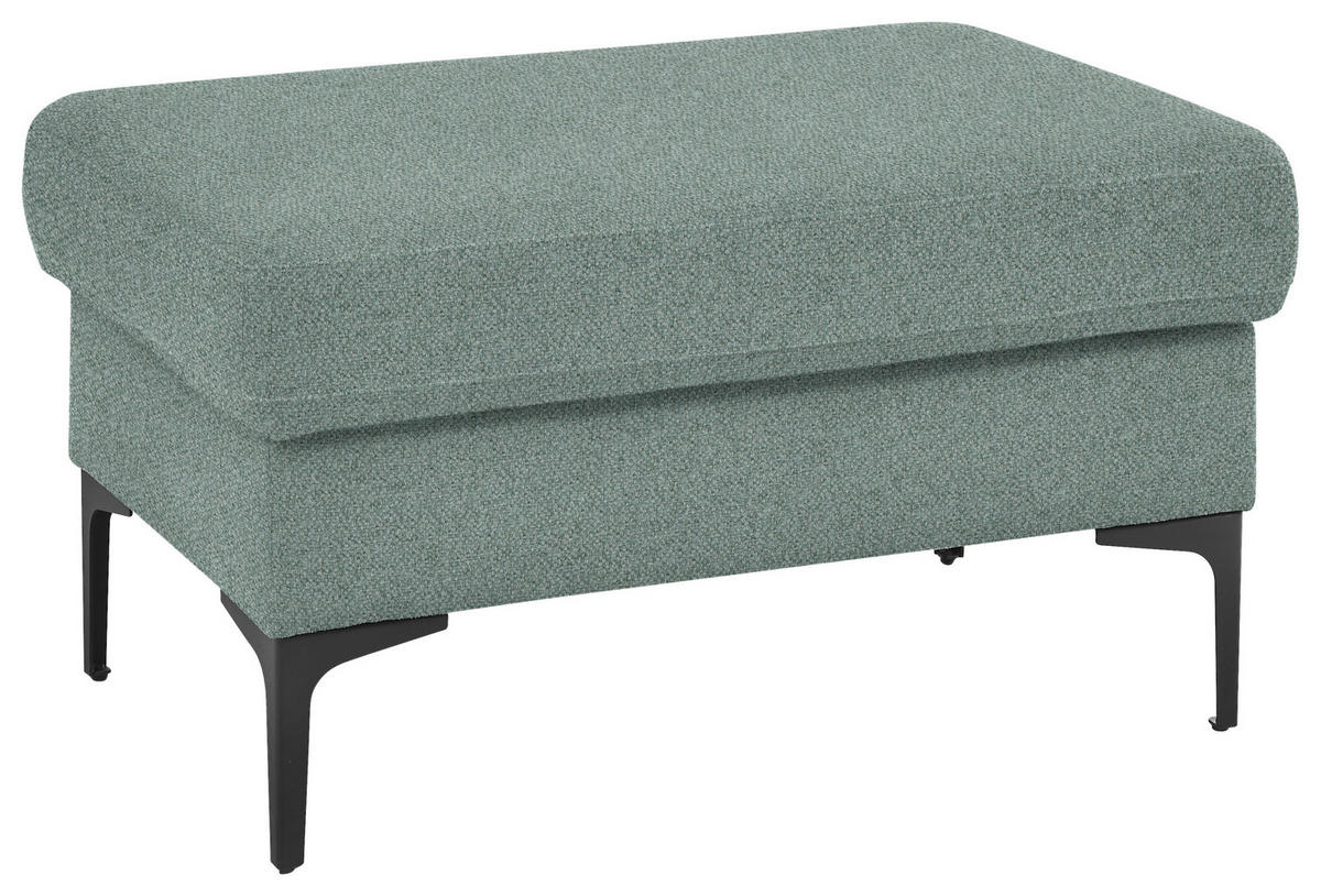 3-SITZER-SOFA in Flachgewebe Salbeigrün  - Salbeigrün/Schwarz, Design, Textil/Metall (226/89/97cm) - Pure Home Lifestyle