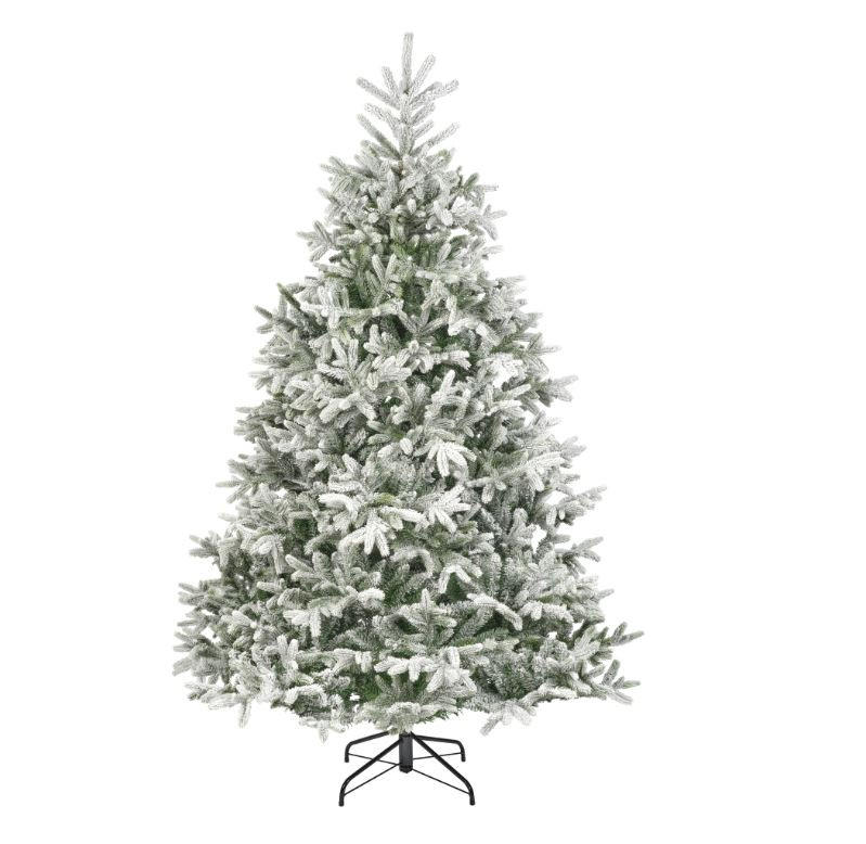NOVOGODIŠNJA JELKA - bela/šumsko zelena, Osnovno, metal/plastika (150/210cm) - X-Mas