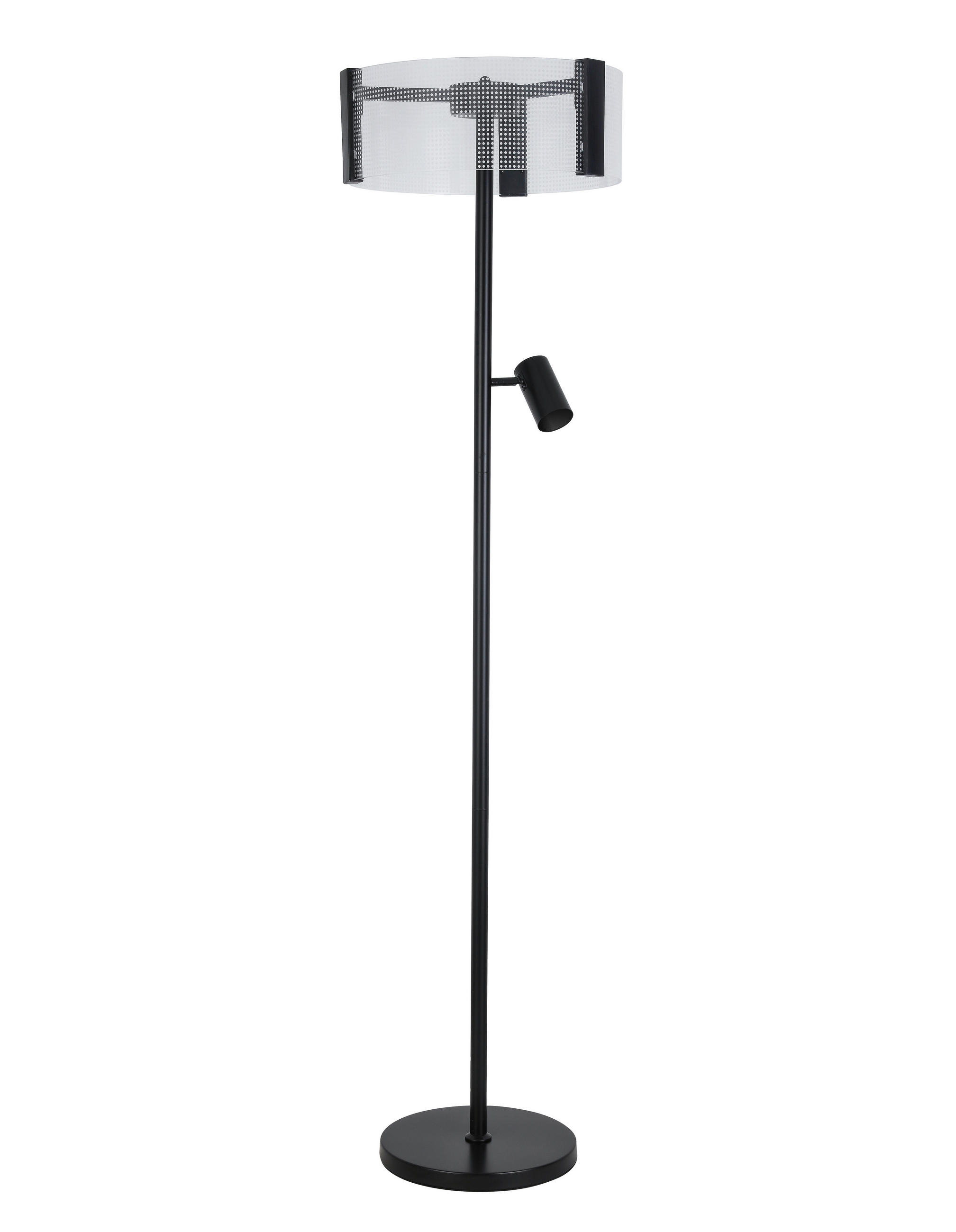 LED-STEHLEUCHTE 40/159 cm   - Transparent/Schwarz, Design, Kunststoff/Metall (40/159cm) - Novel