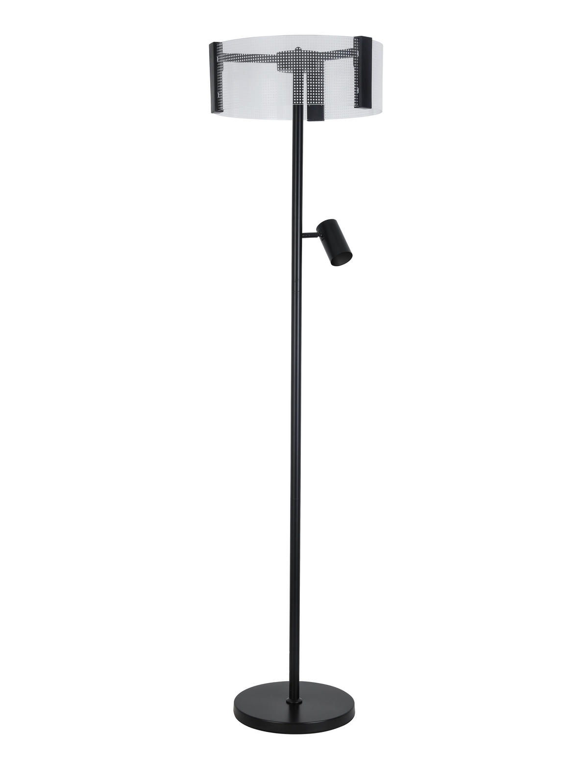 LED-STEHLEUCHTE 40/159 cm   - Transparent/Schwarz, Design, Kunststoff/Metall (40/159cm) - Novel