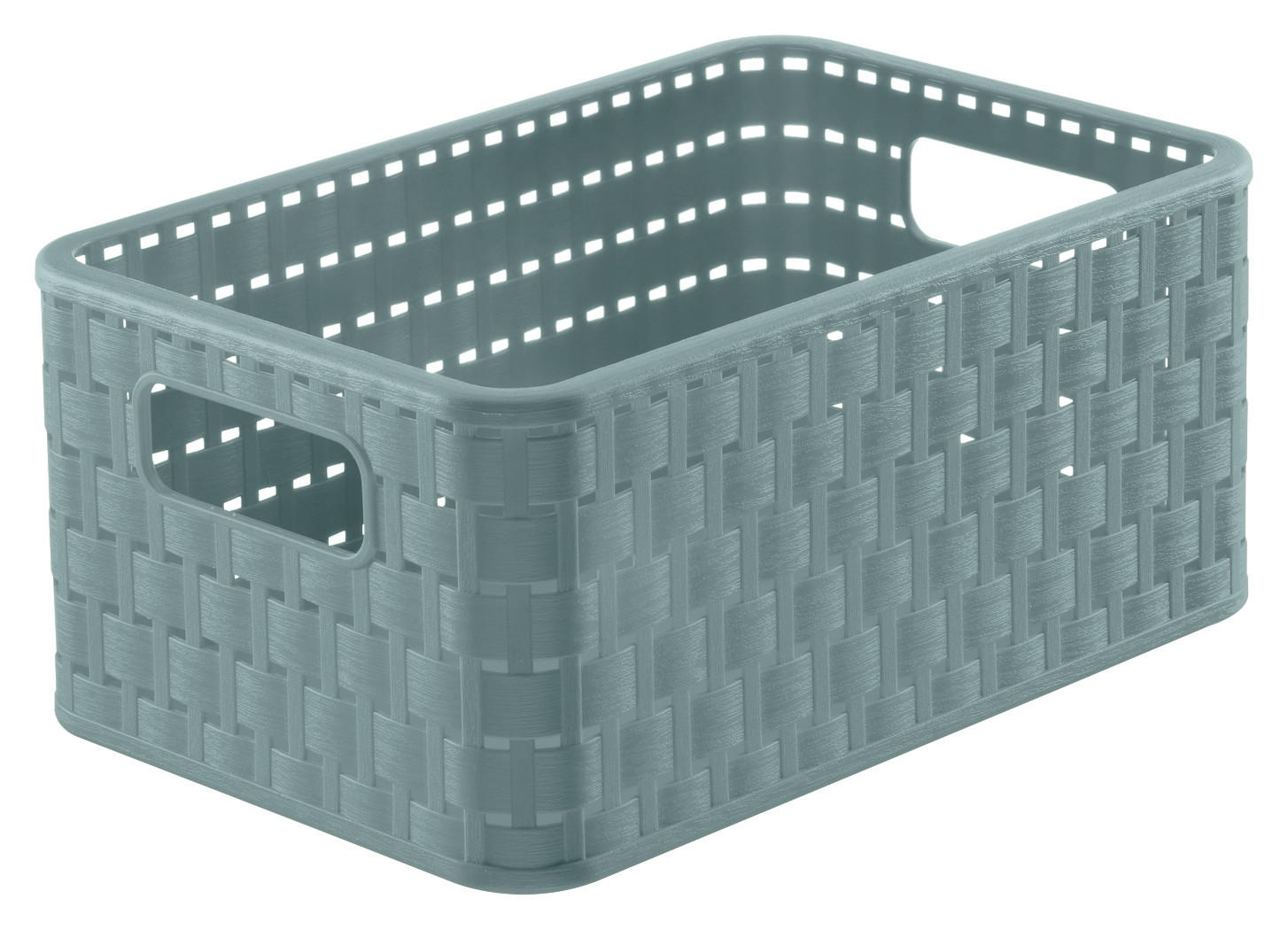 KOŠ zelená - zelená, Basics, plast (28/18,5/12,6cm) - Rotho