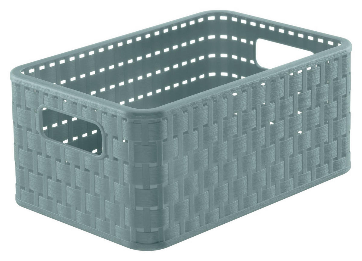 KOŠ zelená - zelená, Basics, plast (28/18,5/12,6cm) - Rotho