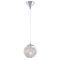 HÄNGELEUCHTE Luberio 25/110 cm   - Chromfarben/Alufarben, Basics, Glas/Metall (25/110cm) - Eglo