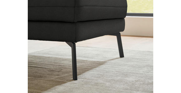 ECKSOFA  in Flachgewebe Anthrazit  255-365/175-224 cm  - Anthrazit/Schwarz, Design, Textil/Metall (255-365/175-224cm) - Dieter Knoll
