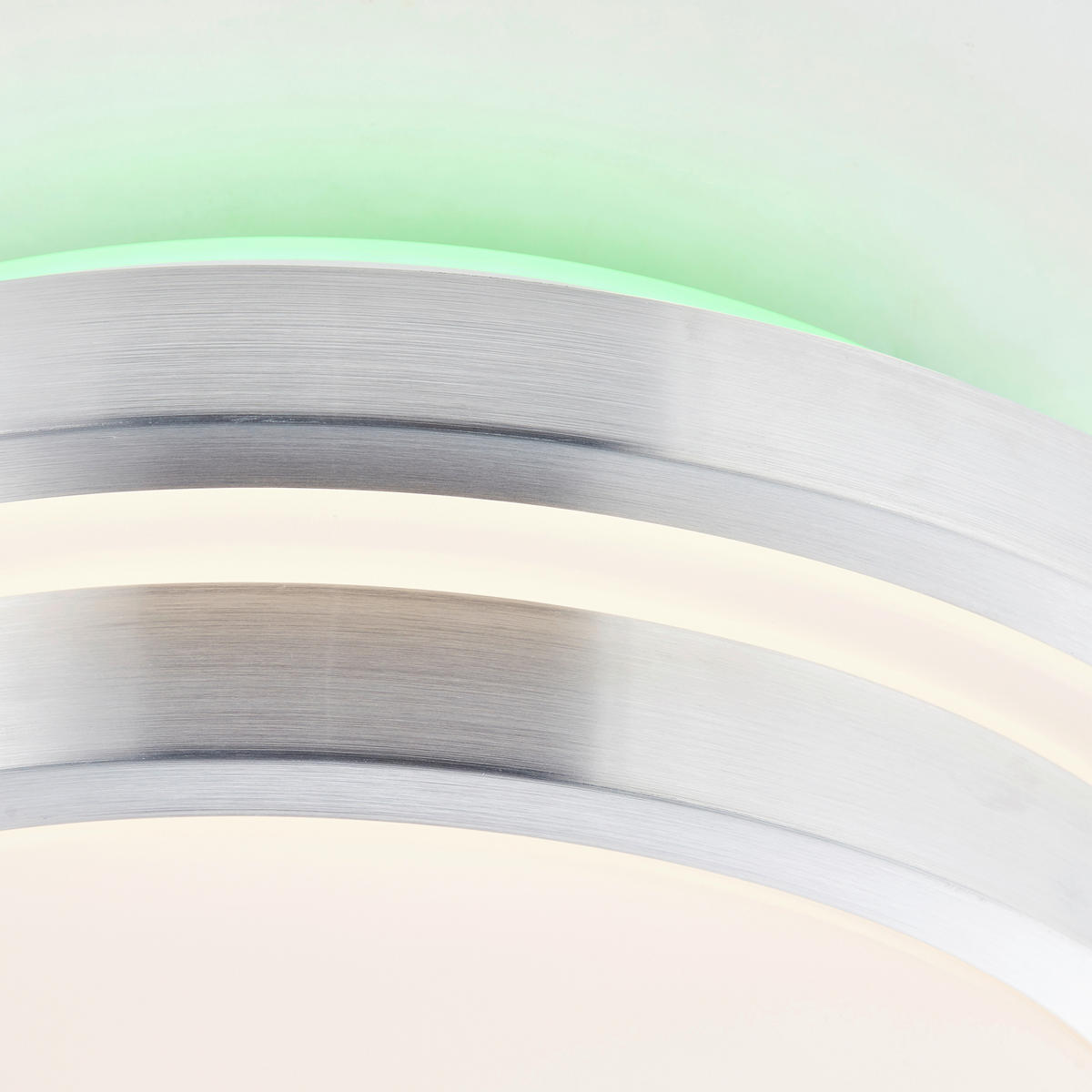 LED-DECKENLEUCHTE 41/12,5 cm   - Silberfarben/Weiß, KONVENTIONELL, Kunststoff/Metall (41/12,5cm) - Brilliant